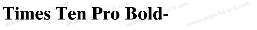 Times Ten Pro Bold字体转换